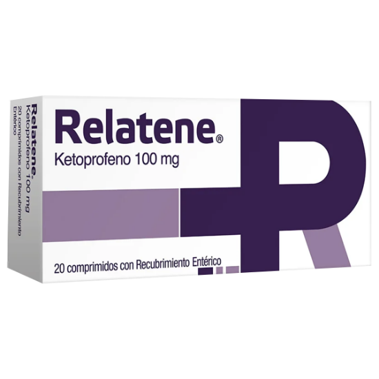Imagen de RELATENE 100 MG 20 COMPRIMIDOS RECUBRIMIENTO ENTERICO (KETOPROFENO)