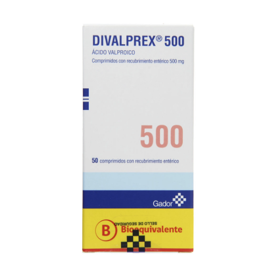 Imagen de Divalprex 500 mg x 50 comprimidos recubrimiento entérico