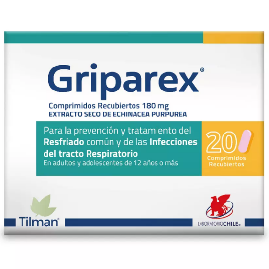 Imagen de GRIPAREX 180 MG 20 COMPRIMIDOS