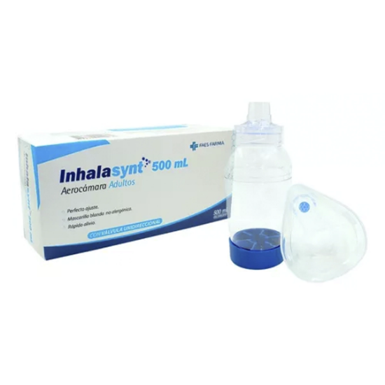 Imagen de INHALASYNT ADULTO VALVULA UNIDIRECCIONAL AEROCAMARA 500 ML
