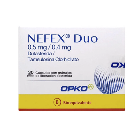 Imagen de NEFEX-DUO 30 CAPSULAS GRANULOS LIBERACION PROLONGADA [BE] (DUTASTERIDA+TAMSULOSINA)