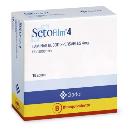 Imagen de SETOFILM 4 MG. SOBRES X 10 LAMINAS BUCODISPERSABLE (ONDANSETRON)