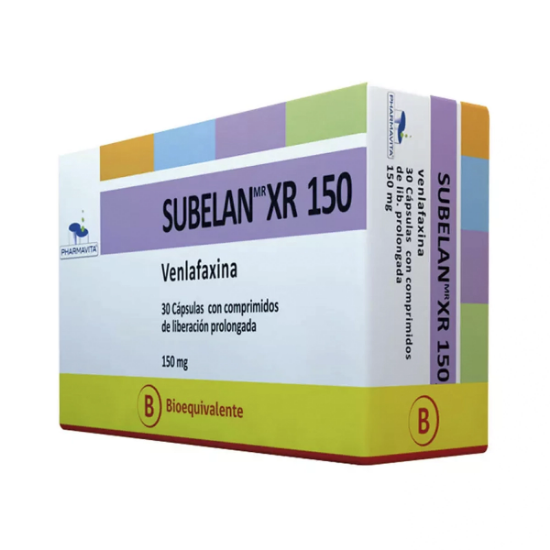 Imagen de SUBELAN-XR 150 MG 30 CAPSULAS GRANULOS RECUBIERTOS LIB.ROLONGADA (VENLAFAXINA