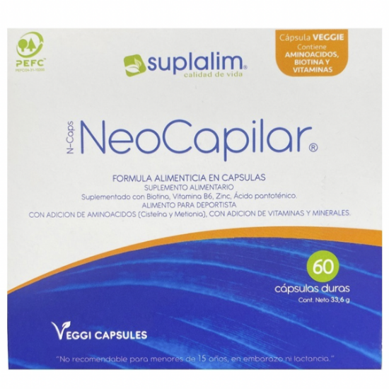 Imagen de NEOCAPILAR 60 CAPSULAS (VITAMINAS+MINERALES+AMINOACIDOS)