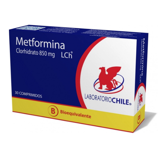 Imagen de METFORMINA HCL [BE] 850 MG 30 COMPRIMIDOS RECUBIERTOS