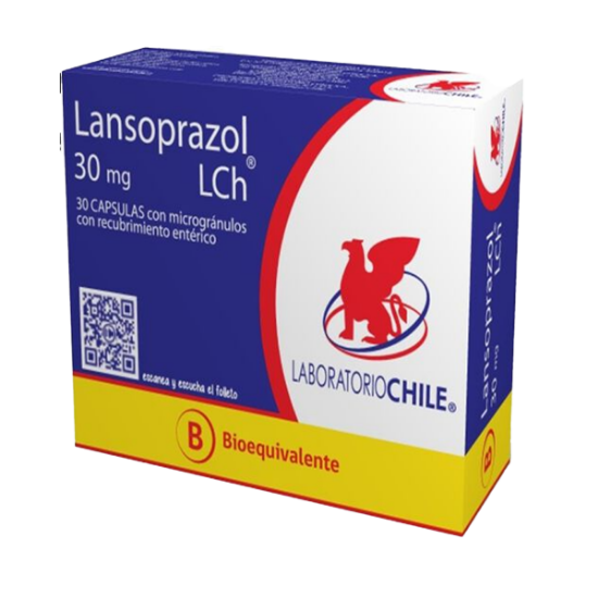 Imagen de DUPLICADOLansoprazol 30mg x 30 cápsulas con microgránulos con recubrimiento entérico