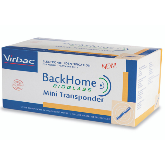 Imagen de VET BACKHOME SUPER MINI CHIP CAJA CON 10 MICROCHIPS CARGADOS EN JERINGAS INDIVIDUALES