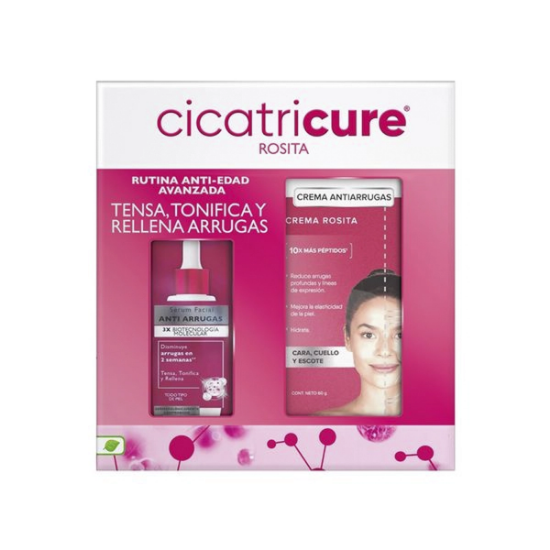 Imagen de ESTUCHE CICATRICURE SERUM ANTIARRUGAS 30ML + ANTIEDAD CREMA QCETYL 60G