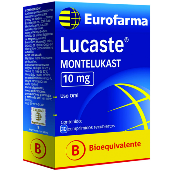 Imagen de LUCASTE 10 MG 30 COMP. CH