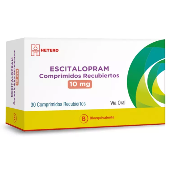 Imagen de ESCITALOPRAM 10 MG X 30 COMP. REC.