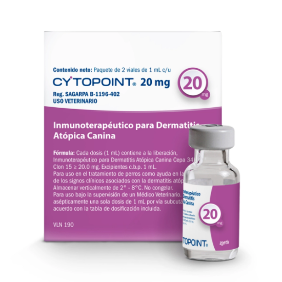 Imagen de VET (MV) CYTOPOINT 20MG 2 VIALES DE 1 ML