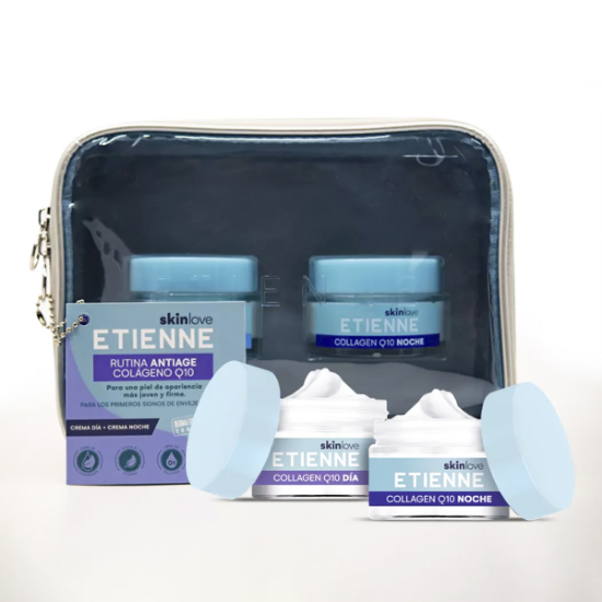 Imagen de ETN SET CREMA COLLAGEN Q10 DIA +CREMA COLLAGEN Q10 NOCHE + COSMETIQUERO