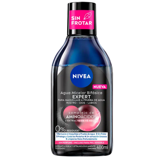 Imagen de NIVEA LOCION MICELAR EXPERT WATERPROOF MAKE UP REMOVER 400ML