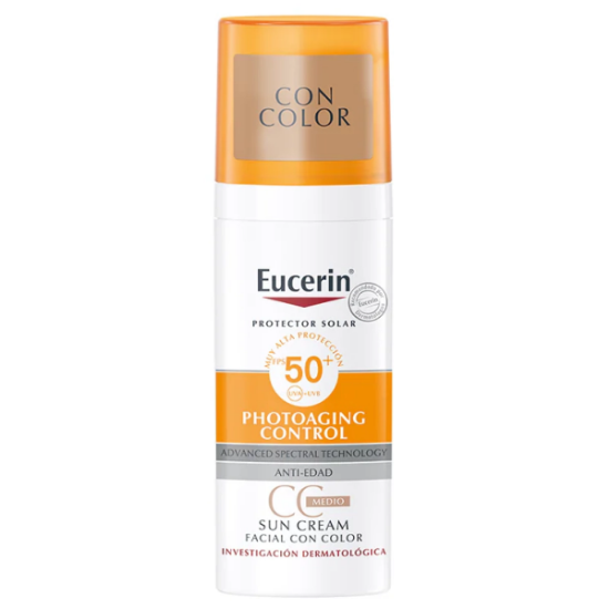 Imagen de EUCERIN SUN FACE CC CREME SPF50+ 50ML