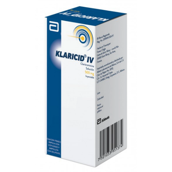 Imagen de KLARICID IV 500 MG 1 FA KIT