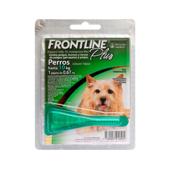 Imagen de VET FRONTLINE PLUS ESTUCHE 1 PIPETA 0.67 ML DOG 2-10 KG