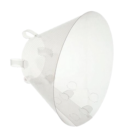 Imagen de VET COLLAR ISABELINO N°10 CMS. POLIETILENO BLANCO DE ALTA DENSIDAD X 0.8 MM.