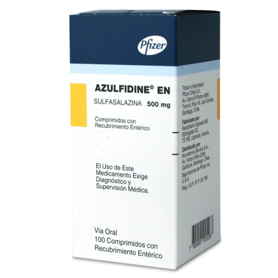 Imagen de AZULFIDINE EN 500 MG ECT X 100 TABLETAS BTL