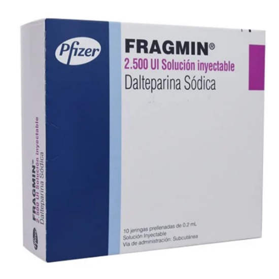 Imagen de FRAGMIN 2.500 UI X 10 JERINGAS