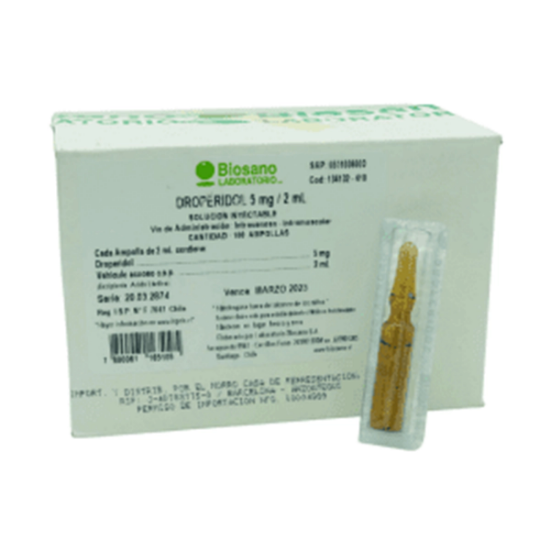 Imagen de DROPERIDOL 5 MG X 2 ML X 100 AMP.