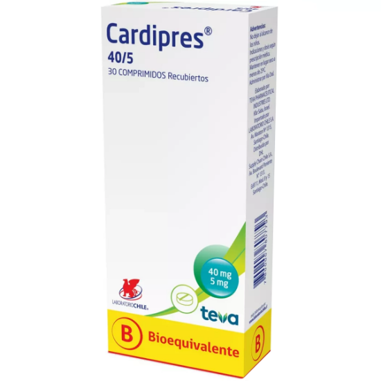 Imagen de CARDIPRES 40/5 MG X 30 COMP.        