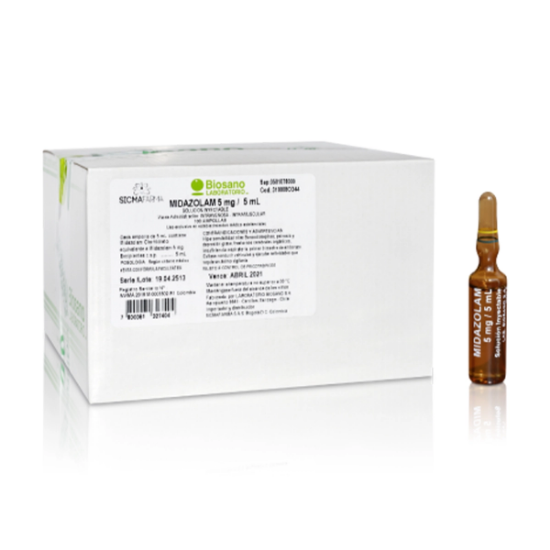 Imagen de MIDAZOLAM 5MG / 1ML FLEX X 100 AMP.