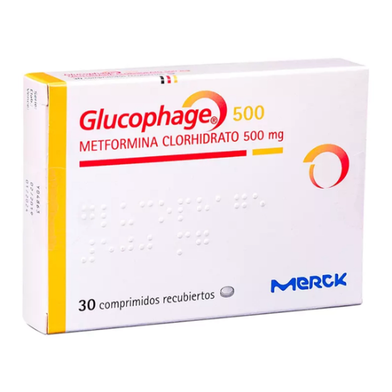 Imagen de GLUCOPHAGE 500 MG X 30 COMP.