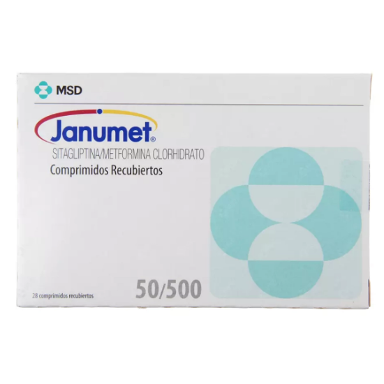 Imagen de JANUMET 50MG / 500MG X 28 COMP. REC.