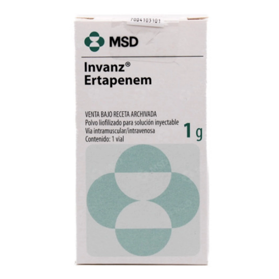 Imagen de INVANZ 1 GR X 10 FCO.AMP.