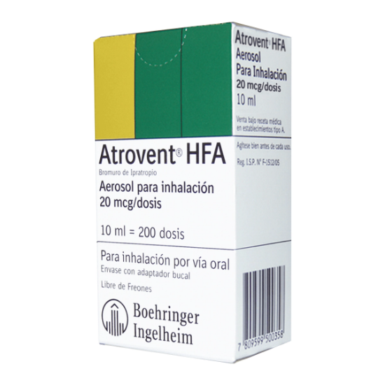 Imagen de ATROVENT AEROSOL HFA FC X 20 MCG X 200 DOSIS