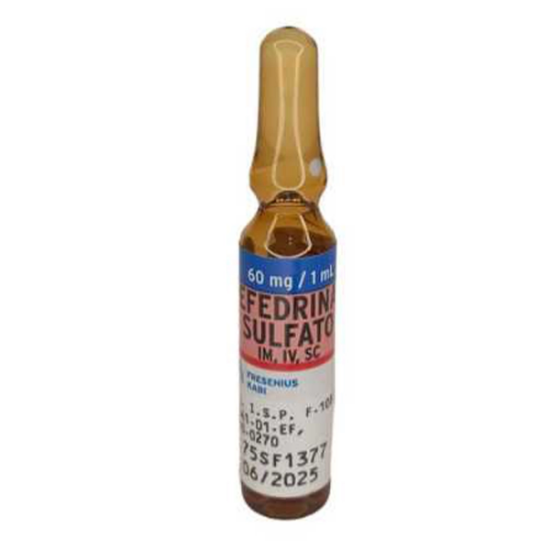 Imagen de EFEDRINA SULFATO 60 MG/1ML X 100 UNID.